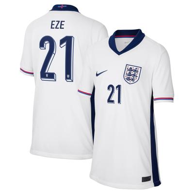 England Nike Stadion-Heimtrikot 2024 – Kinder mit Aufdruck Eze 21 Image