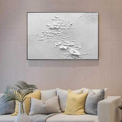 Hand painted Large White Abstract Painting White Textured Wall Art White 3D Textured Art White Painting Abstract Wall Art White Minimalist Art Framed Ready To Hanging Or No Framed