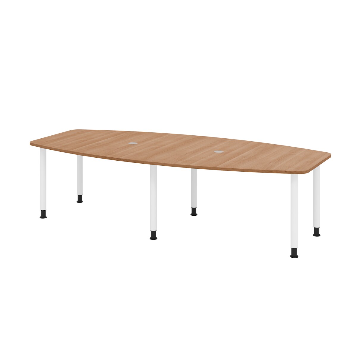 Hammerbacher-Konferenztisch 280cm/6 Rundrohrfüße Nussbaum-VKT28C/N/W Image