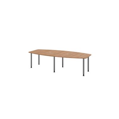 Hammerbacher-Konferenztisch 280cm/6 Rundrohrfüße Nussbaum-VKT28C/N/G Image