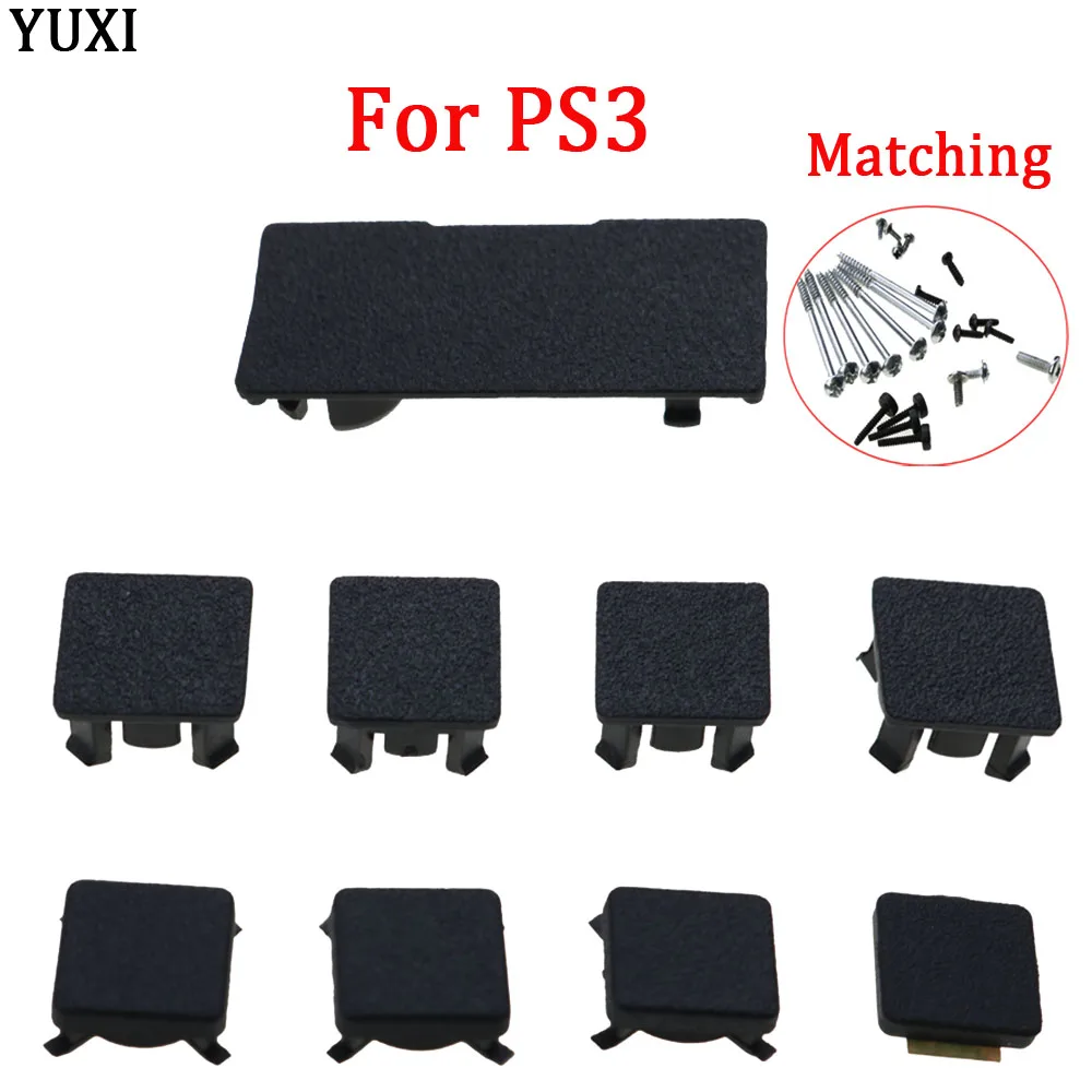 Jeu de vis complet pour PS3 Slim 2000 3000 4000, jeu de vis de console, pieds en caoutchouc, couvercle en plastique, kit de vis pour PlayStation 3