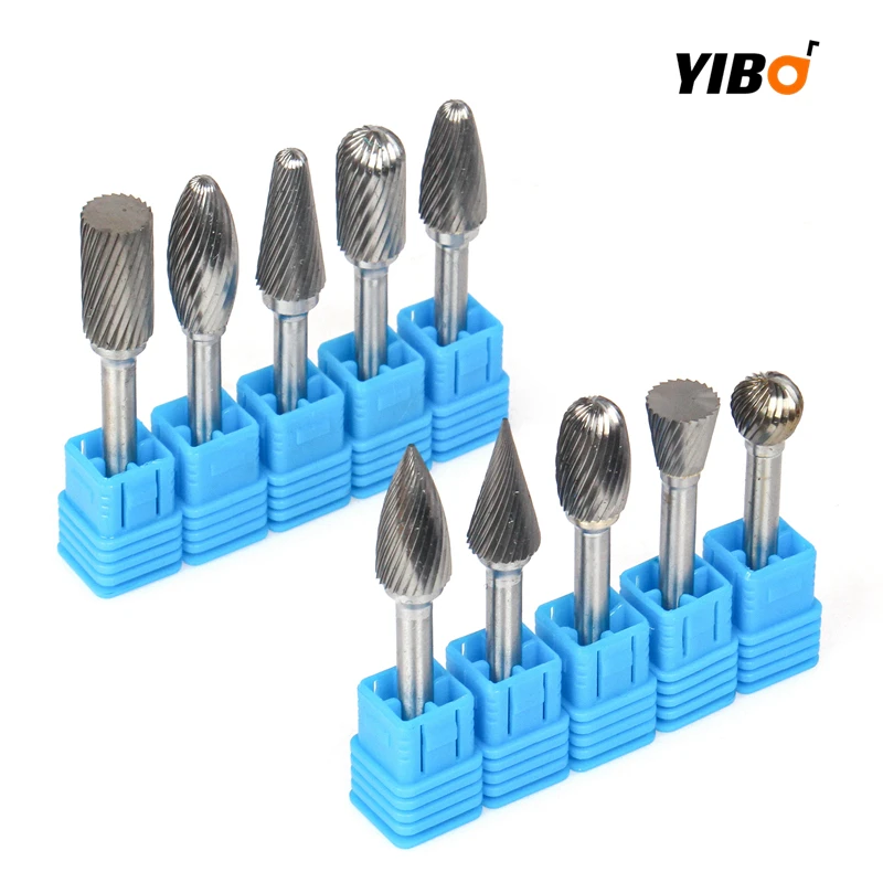 Outil de lime à bavure distante en carbure, meuleuse à pointe, outils convertibles, perceuse, fraisage, outils de mèche carimplantés, tête en tungstène