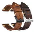 Bracelet en cuir véritable pour montre intelligente pour homme bracelet en cuir vintage italien