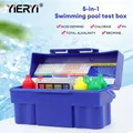 Yieryi Kit de Test 5 voies pour piscine et SPA demande d'acide chlore alcalinité totale brome PH ensemble de testeur de qualité de l'eau