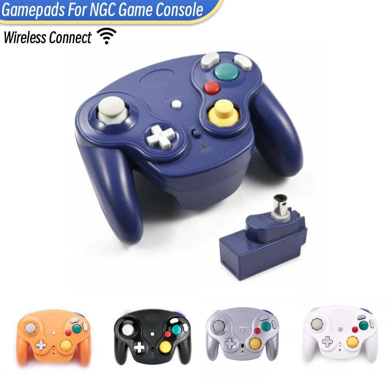 Contrôleur de manette de jeu sans fil 5 couleurs pour console de jeu NGC avec adaptateur 2.4G manette de jeu pour Console de jeu vidéo GameCube