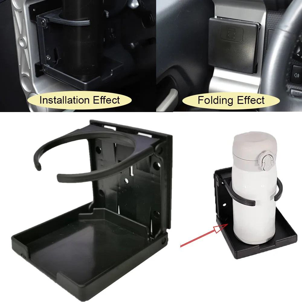 1 pièces universel voiture camion boisson bouteille support de verre support pliant haute qualité ABS plastique pour voiture camion Auto fournitures voiture style