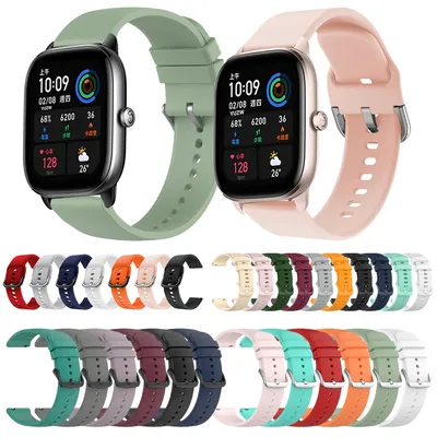 20mm Replacement Strap For Amazfit GTS 4/2 Mini Silicone Strap For Amazfit GTS 3/4 Strap For GTS GTS 2 Straps Bracelet Watchband