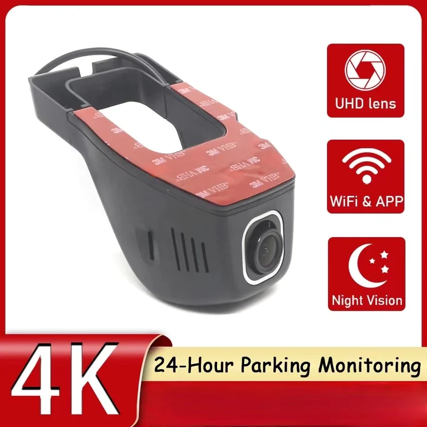 U modello 4K 2160P WiFi Car DVR Dash Cam Camera 2K 1600P 24H Monitor di parcheggio APP Controllo Videoregistratore di guida per auto per tutte le auto
