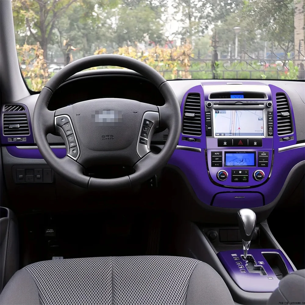 Per Hyundai Santa Fe 2006-2012 Auto-Styling In Fibra di Carbonio Interni Auto Console Centrale Cambia Colore Stampaggio Decalcomanie