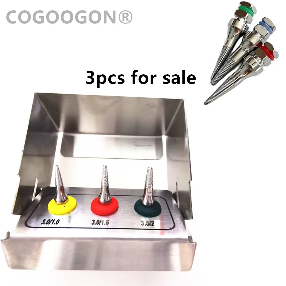 3 Teile/los Gebrochene Implantate Pick Up Extractor Dental Fehlgeschlagen Vorrichtung Entfernen SOS Image