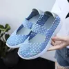 Frauen Wohnungen Schuhe Sommer Turnschuhe Atem Gewebt Casual Faulenzer Weiche Wanderschuhe Frauen Tenis Große Größe 35-42 zapatos De Mujer