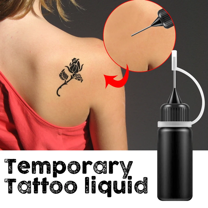 10ml temporäre Tätowierung Saft Tinte natürliche Pflanze Bio-Frucht pigment Körperfarbe semi-permanent wasserdicht dauerhafte sichere Tätowierung Image
