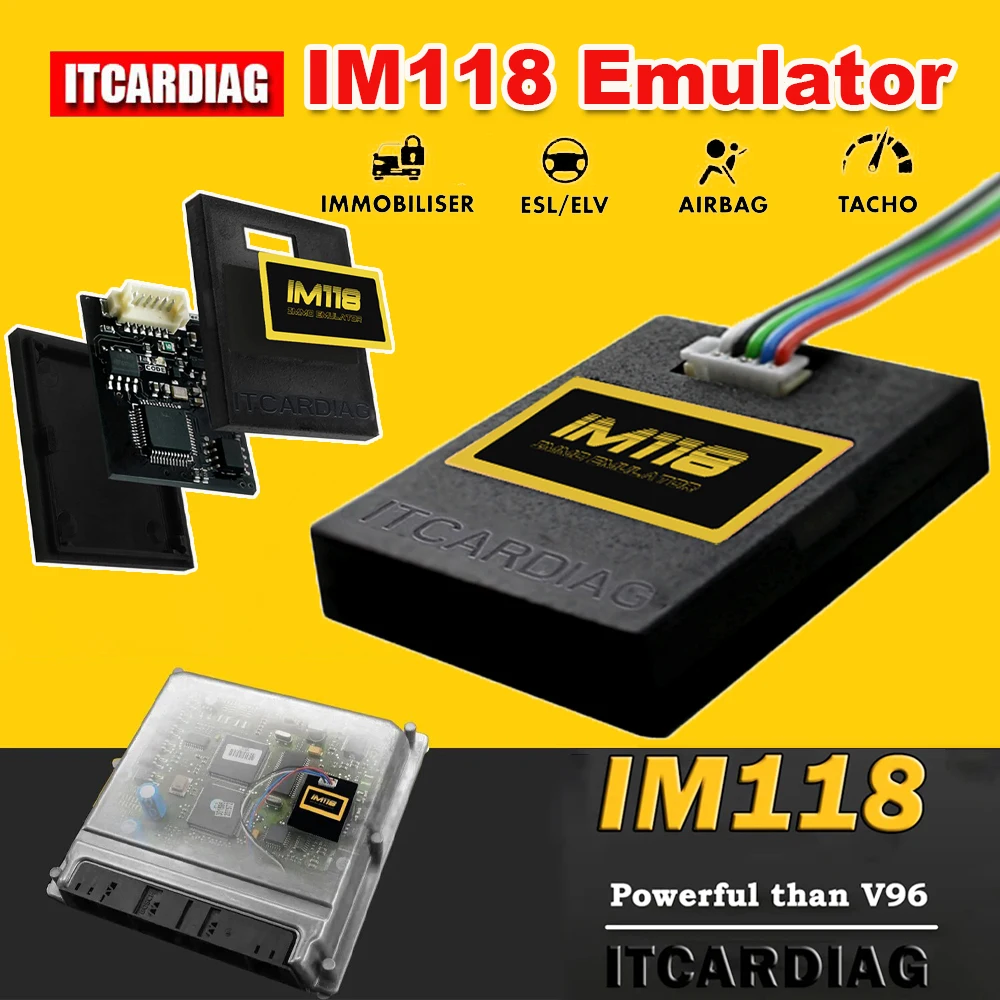 Itcardiag im118 emulator universal immo off wegfahr sperre esl elv airbag tacho diagnose tool update von v96 squ of68 of80 of96 Image