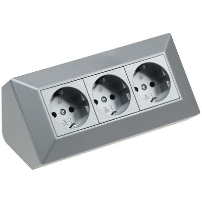 Steckdosenblock 3-fach 230V silber - Chilitec Image