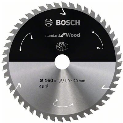 Bosch - Akku-Kreissägeblatt Standard for Wood, 160 x 1,5/1 x 20, 48 Zähne, Freiwinkel 15°, Image