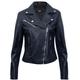Infinity Leather Womens Smart Biker Jacket-matlock - Black Lamb Leather - Size 18 UK | Infinity Leather Sale | Discount Designer Brands