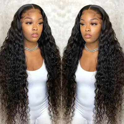 Water Wave 13x6 Lace Front Wig Hd Lace 13x4 4x4 Curly Wigs 30 40 Inch Human Hair Lace Frontal Wig