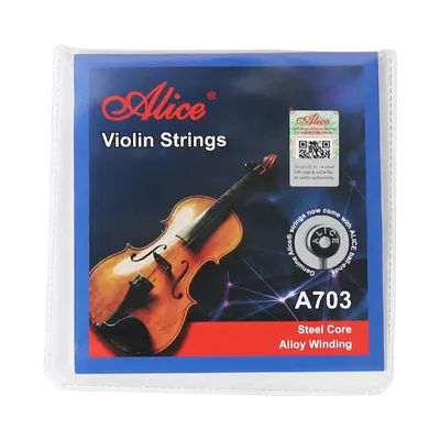 Alice A703 Professional Stainless Steel Alloy Wound Silver Steel Violin Strings 4 pieces E A D G for