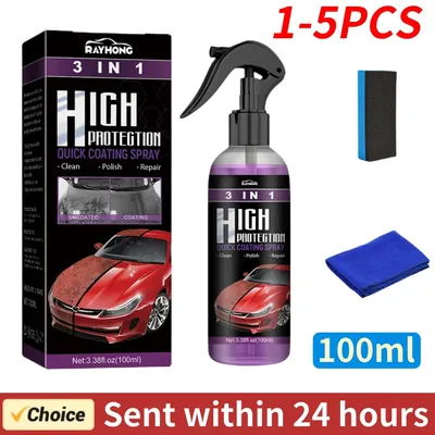 3 In 1 Car Ceramic Coating Spray 100ml Auto Nano Ceramic Coating Car Nano Spray Car Scratch Repair