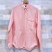 J. Crew Shirts | J Crew Baird Mcnutt Irish Linen Long Sleeve Button Down Shirt Coral Mens Medium | Color: Pink | Size: M