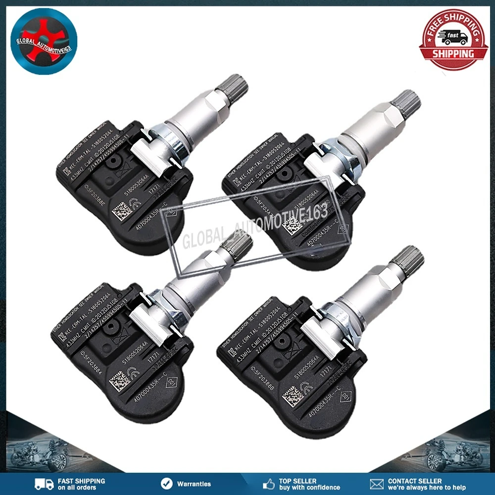 Capteur de pression pour Renault Fluence décennie kdécennie kGrandtour, Latitude Megane Megane Van Scenic Zoe, 433MHz TPMS 407000435R