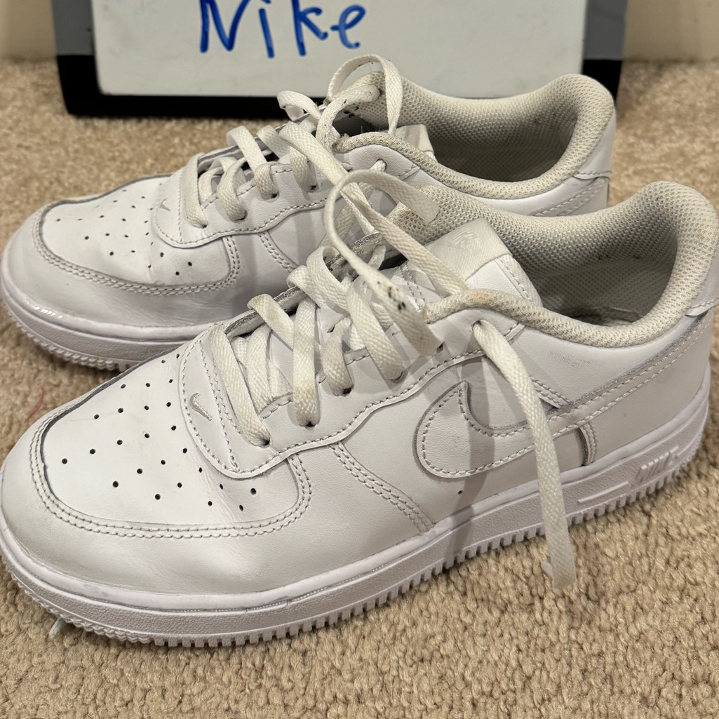 Nike Shoes | Big Kids Sz 3 Nike Air Force | Color: White | Size: 3bb