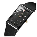 Montre rectangulaire homme montre homme luxe grande marque montre d'affaires horloge en cuir noir