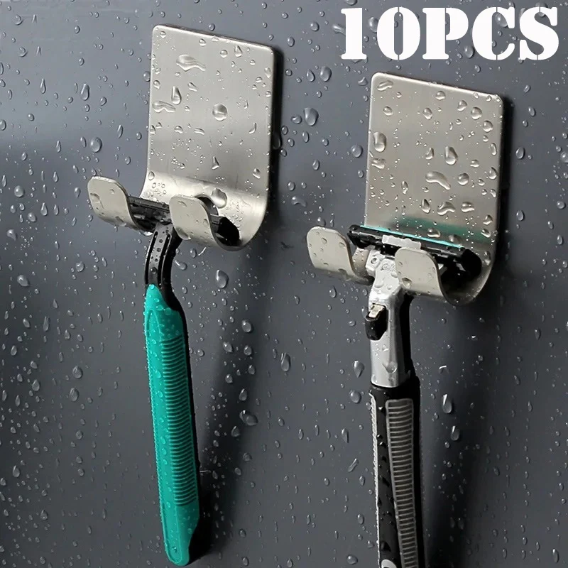 304 porte-rasoirs en acier inoxydable sans poinçon salle de bain hommes rasage rasoir support étagère rasoir support de rangement organisateur de salle de bain