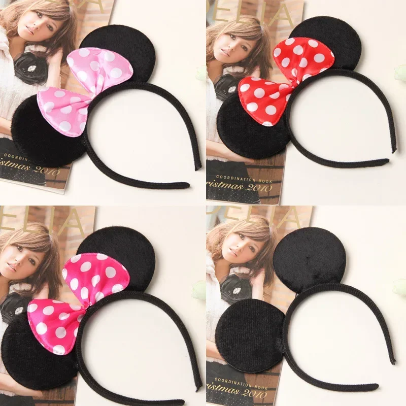 Erwachsene Kinder Minnie Maus Ohren Stirnband Mädchen Geburtstag Party Pailletten Dot Bögen Zubehör Kopfbedeckung Kinder Kopfbedeckung Haarband Image