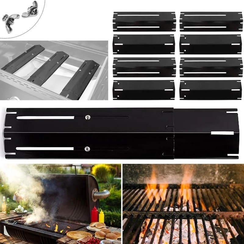 Universelle Heizplatten Zelts child Grill teile Edelstahl verstellbare Brenner abdeckung Flammenb ändiger für Nexgrill Teile Charbroil Image