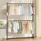 Coats Page Clothes Rack Home Furniture Standing Foldable Double Rods Garment Rack Floor Standing