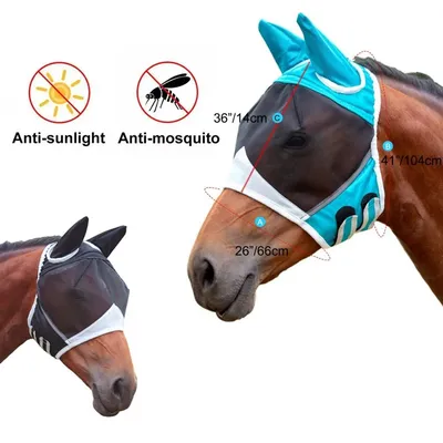 Anti-mosquito Horse Hood, Multi-size Breathable Horse Mask, Suitable for Small, Medium and Large