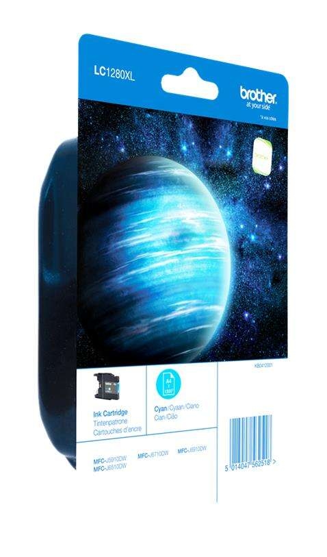 Brother Original Tinte Lc1280Xlcbp Cyan für Mfc-J5910Dw/ Mfc-J6510Dw/ Mfc-J6710Dw/ Mfc-J6910Dw Image