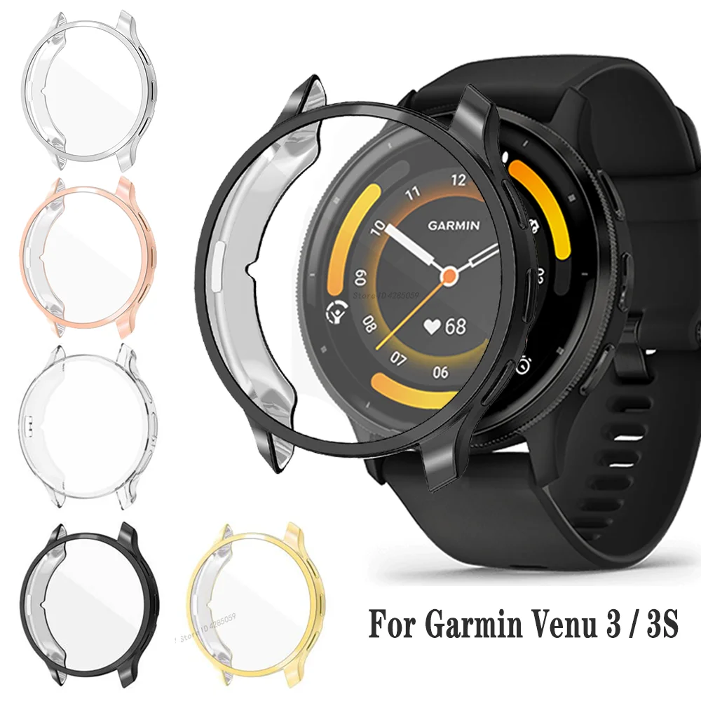 Étui de protection en TPU pour Garmin Venu 3 / 3S, couverture complète active, protecteur d'écran, montre intelligente, coque pare-chocs complète, accessoires