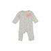 Just One You Made by Carter's Long Sleeve Onesie: Gray Floral Motif Bottoms - Size 6 Month
