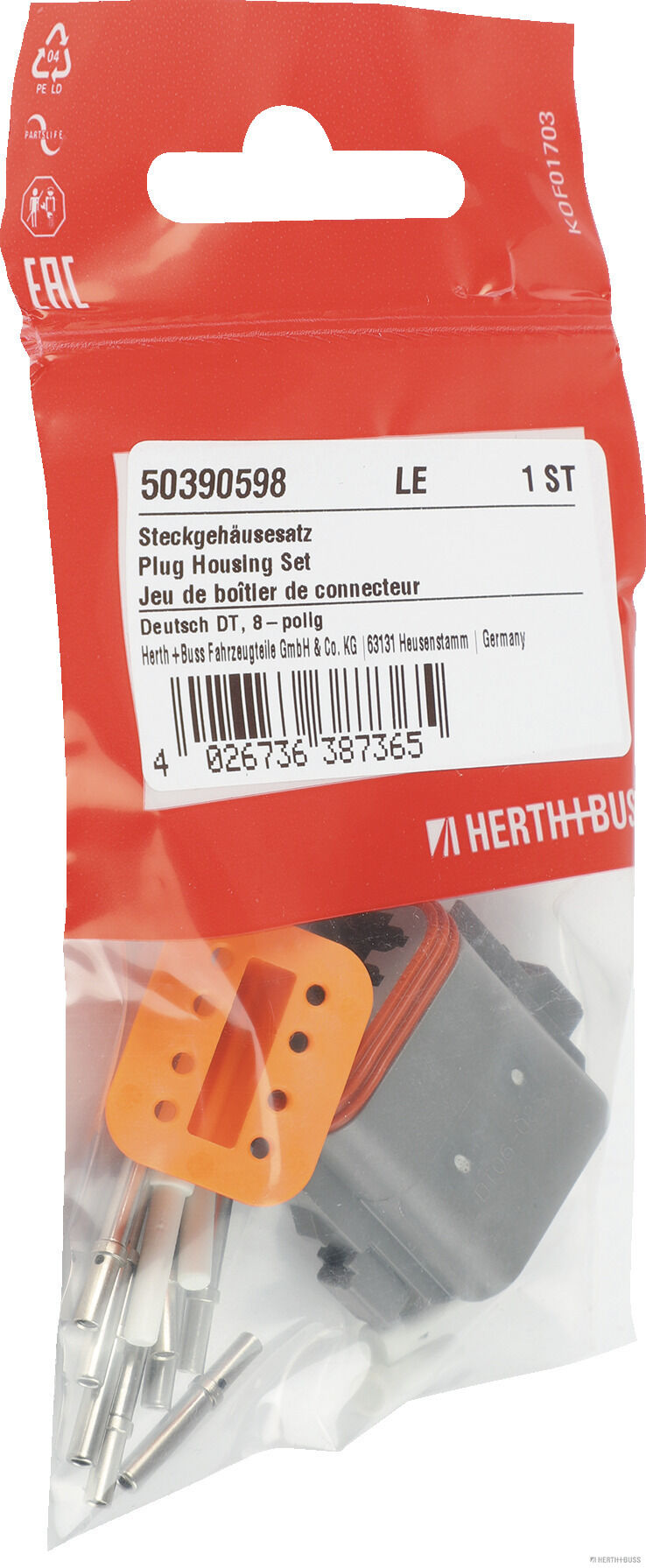 HERTH+BUSS ELPARTS Steckgehäusesatz 8-polig 50390598 Image
