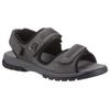Sandale WALDLÄUFER "Harald", Herren, Gr. 8 (42), grau, Nubukleder, sportlich, Schuhe, Sommerschuh, Klettschuh, Outdoorsandale, mit Klettriemchen, H-Weite