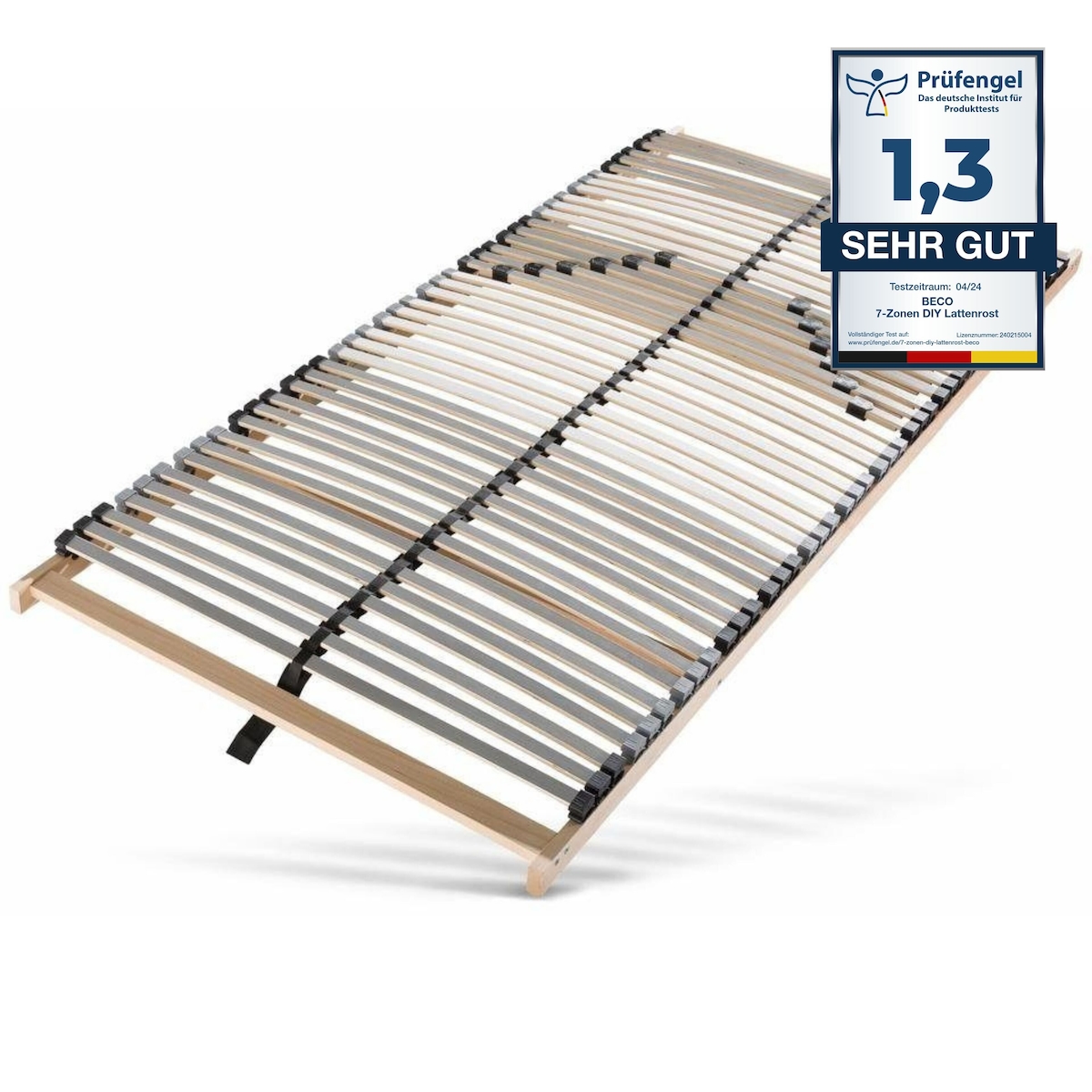 Sleepneo Lattenrost 140x200, Ergonomischer 7 Zonen Lattenrost aus Buchenholz, 42 Latten, Hergestellt in Deutschland, Lattenrost Selbstmontage, Traglast 150kg Image