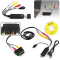Adattatore USB Easy Cap S-Video 3RCA CVBS AV a USB 2.0 Cavo registratore scheda di acquisizione video per TV DVD VHS DVR Convertitore audio video