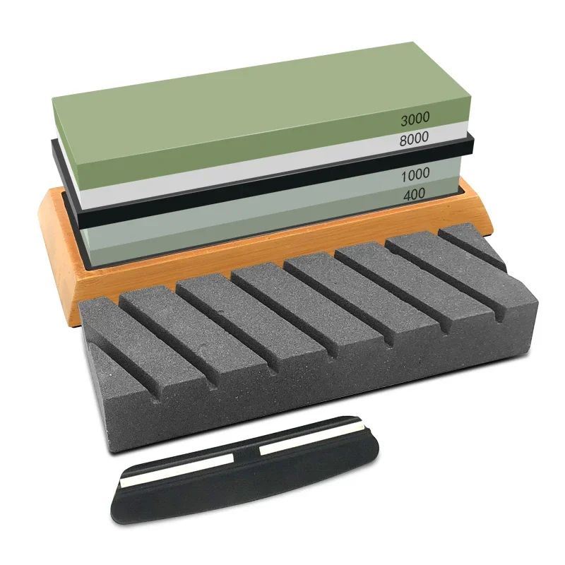 3/6-teiliges Set Schleifstein für die Küche, professioneller Schleifstein 1000/3000/8000 # Holzschleifstein Polierwerkzeug Weiß Alund Image