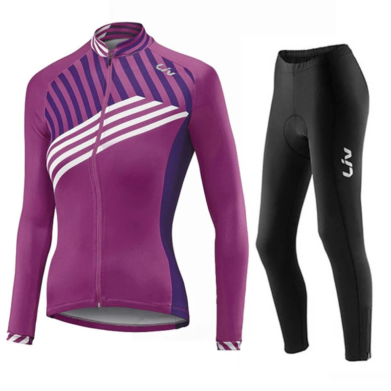Liv – Maillot de cyclisme pour femmes, ensemble d'automne à manches longues, vêtements respirants, vtt, Ropa Ciclismo, vêtements de sport, uniforme de vélo