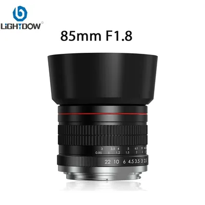 Lightdow 85mm f2.5 porträt objektiv für nikon dslr canon eos rebel t8i t7 t6 t6s sl3 sl2 90d 80d 77d 4000d 6d sony e mount kameras