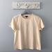 J. Crew Tops | J. Crew Cotton Peace Sign Embroidered Crewneck T-Shirt In Candlelight New | Color: Cream | Size: M