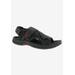 Men's Wander Sandals by Drew in Black Leather Combo (Size 9 1/2 M)