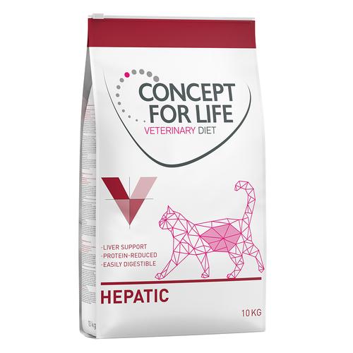 10 kg Concept for Life Veterinary Diet Hepatic Trockenfutter für ausgewachsene Katzen