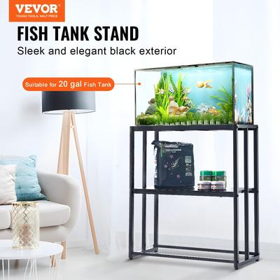 VEVOR Aquarium Stand in Steel Fish Tank Stand Turtle Tank Stand Reptile Tank Stand with Storage