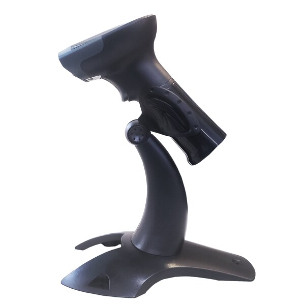 10POS Laser-Strichcode-Lesegerät 1D & 2D Strichcode-Lesegerät IS-300UN. USB Schwarz, Farbe Schwarz. Inklusive Ständer. Image