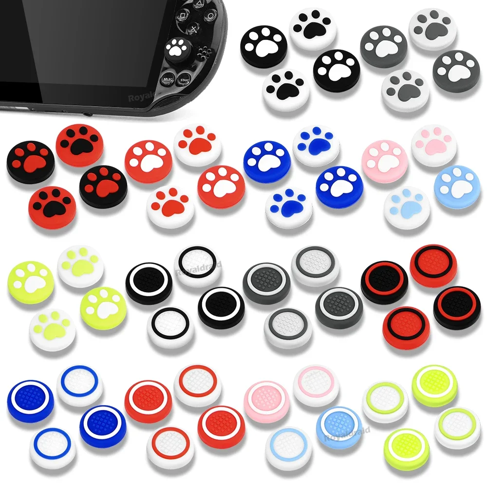 NEW 4PCS/Set Silicone Thumbstick Grip Cap Joystick Analog Protective Cover Case For Playstation Psvita PS Vita PSV 1000 2000