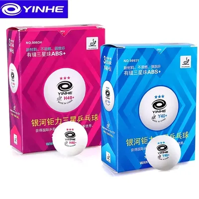 6 balls YINHE 3-Star Y40+ H40+ Table Tennis Balls (3 Star, New Material 3-Star Seamed ABS Balls)