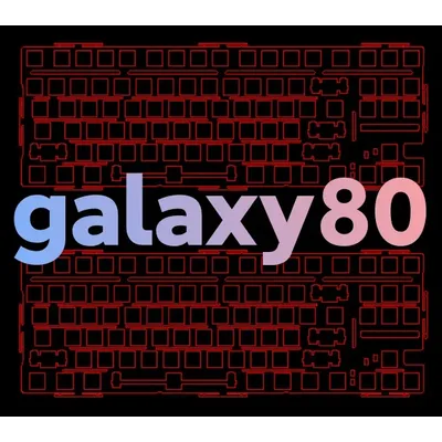 Galaxy 80 Keyboard Plate FR4 Brass Aluminum Carbon Fiber PP POM ( Plate-mounted Stabilizer use )